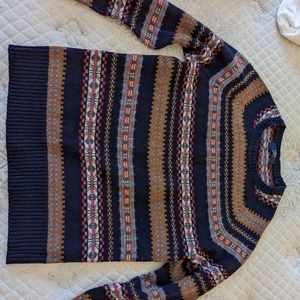 J. Crew Fairisle Sweater 100% Lambswool
